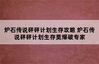 炉石传说砰砰计划生存攻略 炉石传说砰砰计划生存莫爆破专家